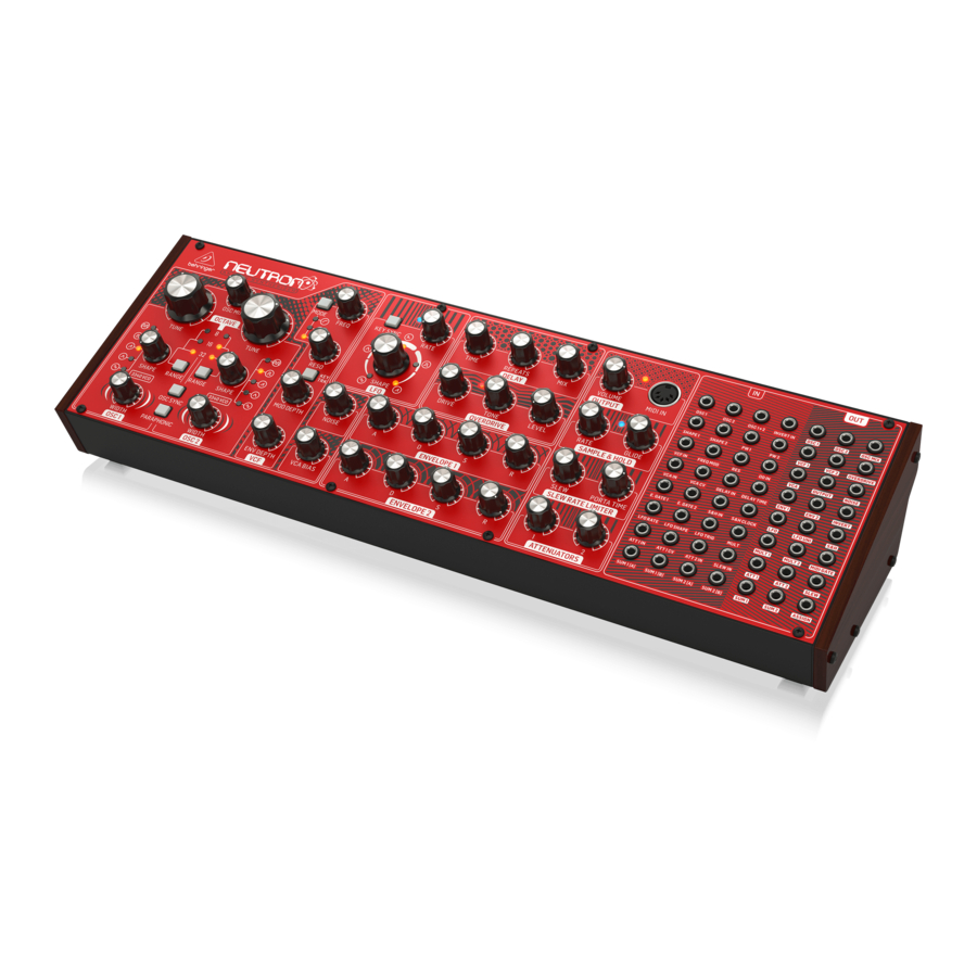 Behringer NEUTRON Customer Support Bulletin