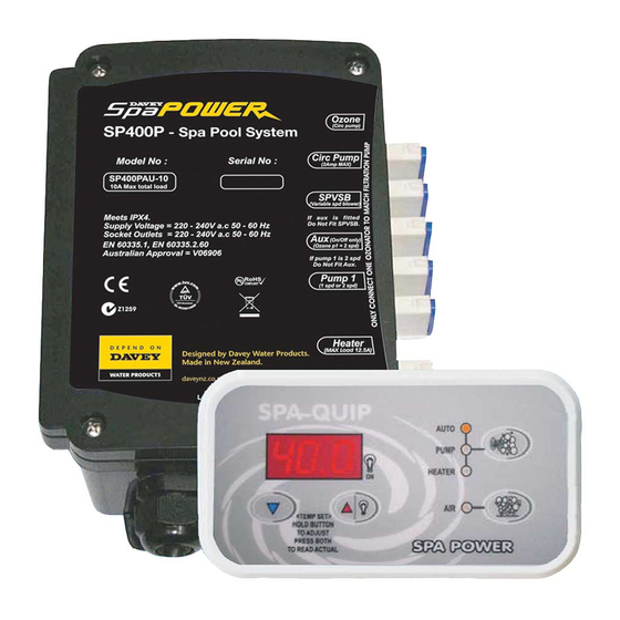 Spa-Quip Spa-Power SP400P User Manual