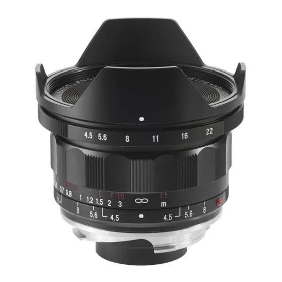 VOIGTLANDER Z-mount SUPER WIDE-HELIAR 15mm F4.5 Aspherical Instruction Manual