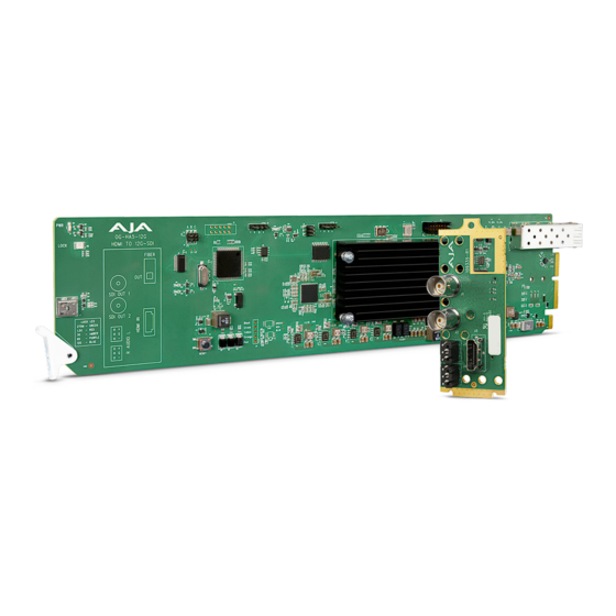 AJA OG-HA5-12G Installation And Operation Manual