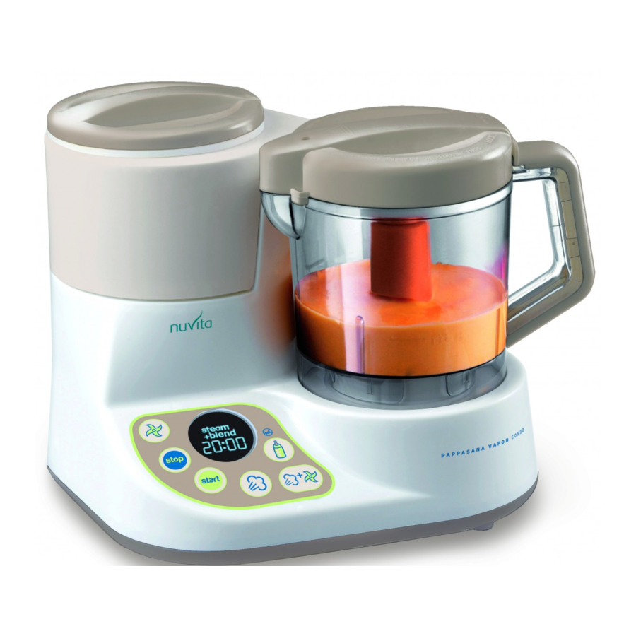 Nuvita Pappasana 1960 - Mini Food Processor, Steamer And Warmer Manual