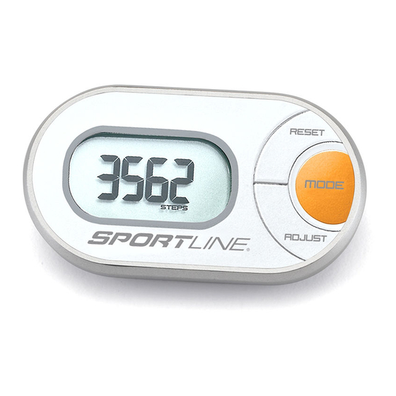 Sportline 310 Pedometer Step Counter Manuals