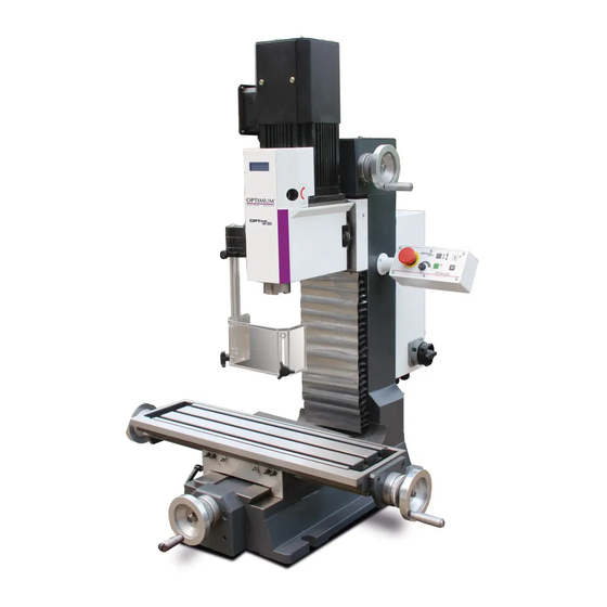 Optimum OPTImill MH 25V Milling Machine Manuals