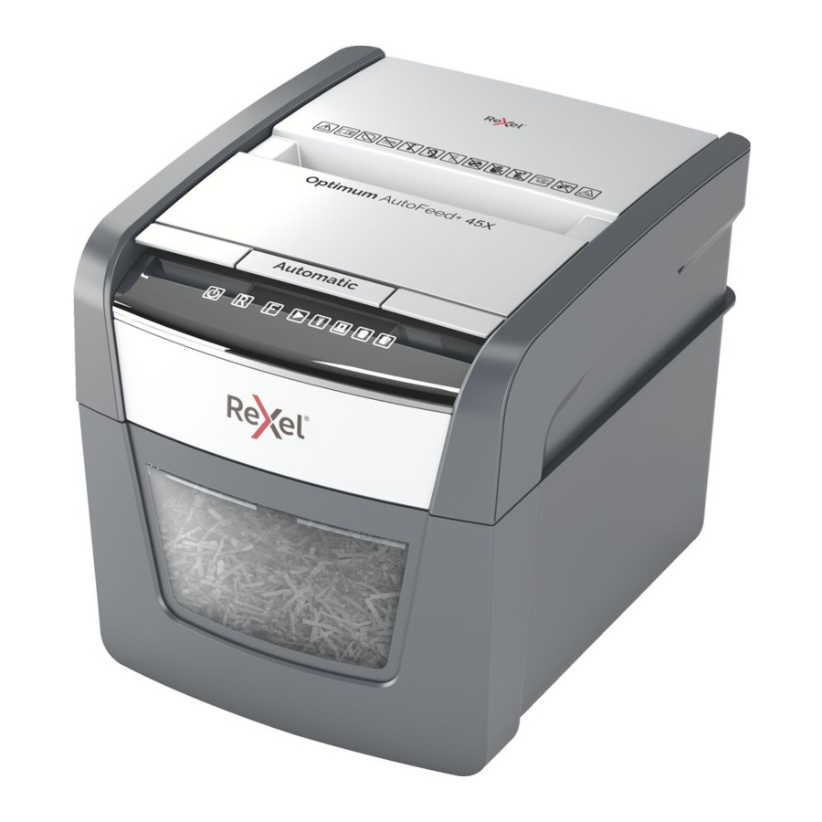 Rexel Optimum AutoFeed+ 45X Instruction Manual
