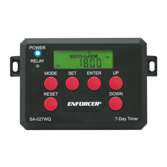 SECO-LARM Enforcer SA-027WQ Manual