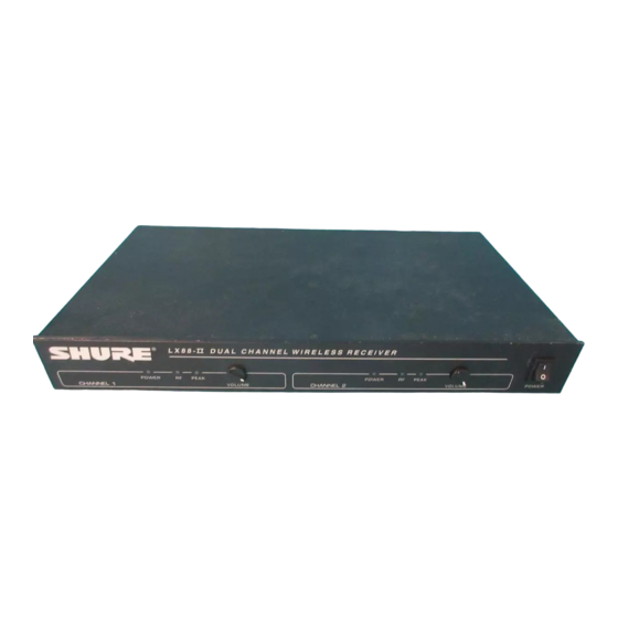 Shure LX88-II Manuals