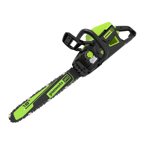 GreenWorks Pro CS80L03 Operator's Manual