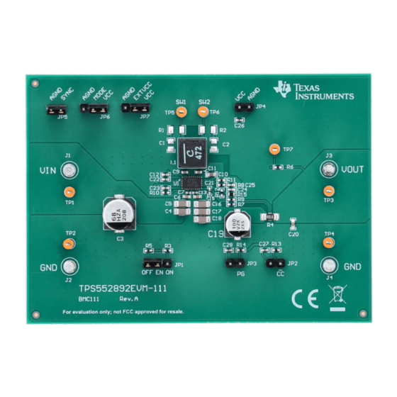 Texas Instruments TPS552892EVM-111 User Manual