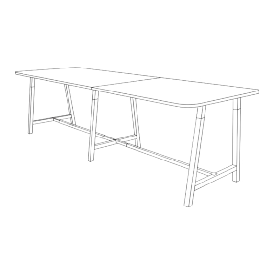Jason.L Quadro Wood A leg Counter table Radius Corners Assembly Instructions Manual