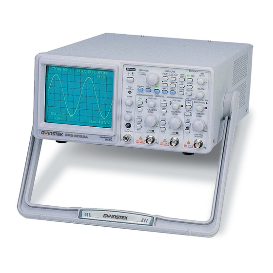 User Manuals: GW Instek GRS-6052A Storage Oscilloscope