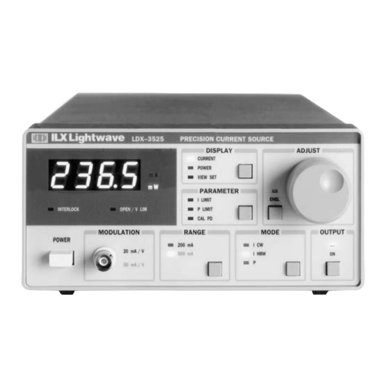 ILX Lightwave LDX-3500 Series User Manual