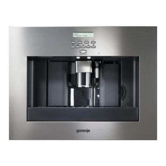 Gorenje CFA9100E Quick Start Manual