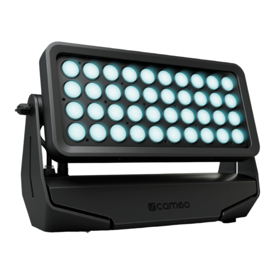Cameo ZENIT W600 LED Wash Light Manuals