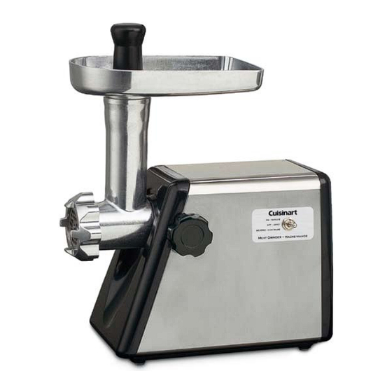 Cuisinart CMG-100C Instruction And Recipe Booklet