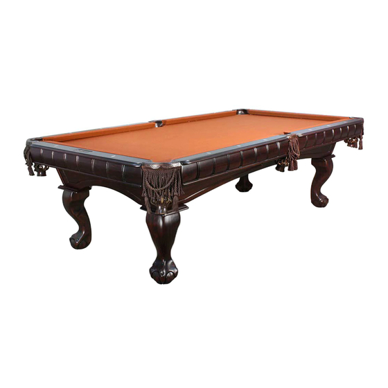 Presidential Billiards KRUGER Instructions Manual