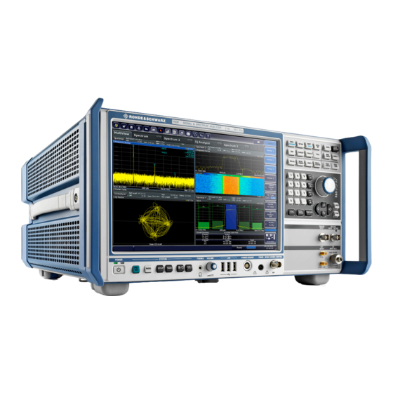 R&S FSW Series Signal Spectrum Analyzer Manuals
