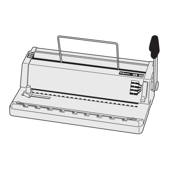 Fellowes WB100 Operating Instructions