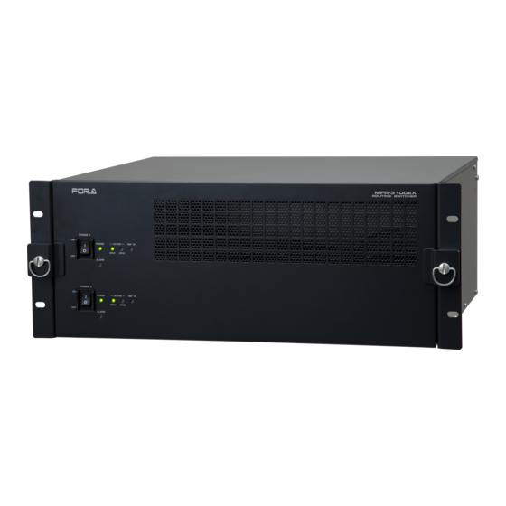 FOR-A MFR-3100EX User Manual