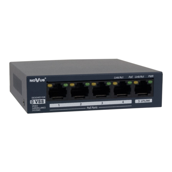 User Manuals: Novus NVS-3004SP 4-port PoE Switch
