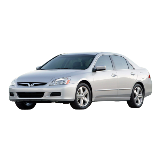 Honda Accord Sedan 2007 Owner's Manual