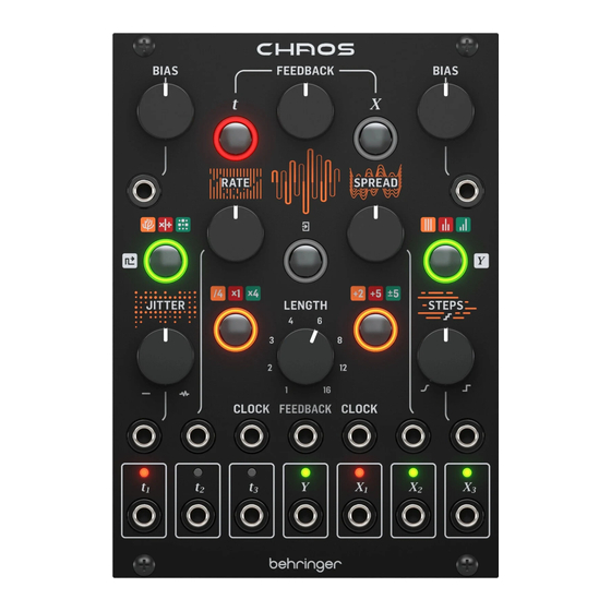Behringer CHAOS Quick Start Manual