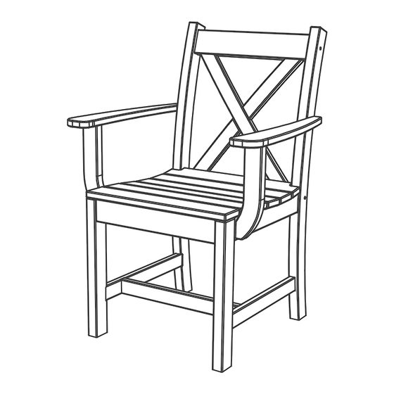 TANGENTWOOD DUROGreen CLASSIC DINING ARM CHAIR Assembly Instructions Manual