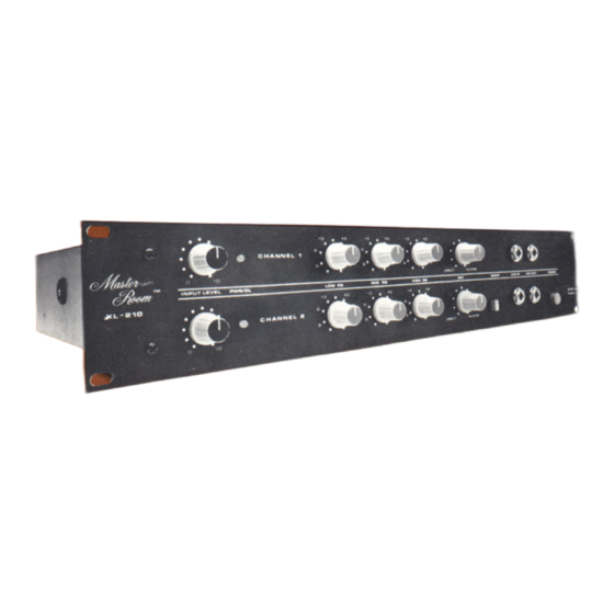 MicMix Audio Master-Room XL-210 Reverb Manuals