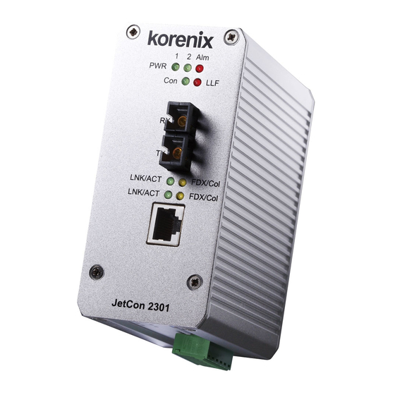 Korenix JetCon 2301 V2 Series Manuals