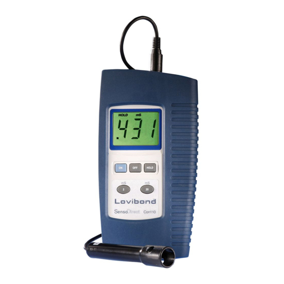 Lovibond Tintometer SensoDirect Salt110 Instruction Manual