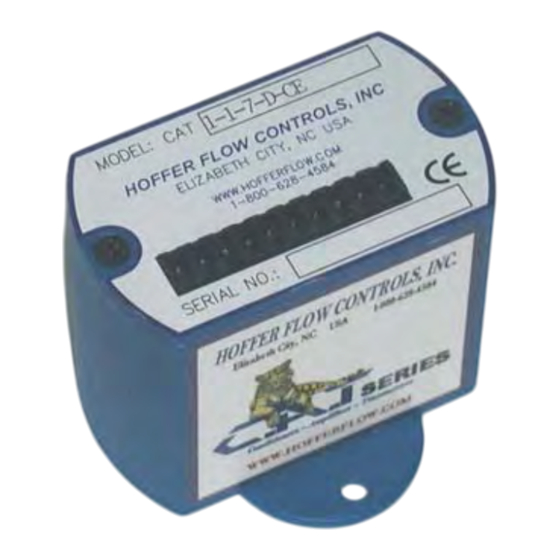 Hoffer Flow Controls CAT1 Series User Manual