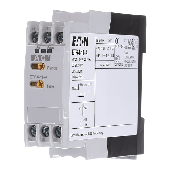 Eaton ETR4-11-AB Instruction Leaflet