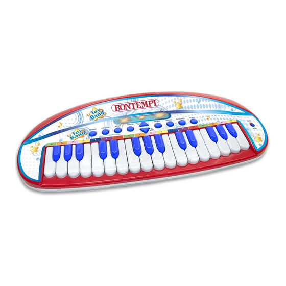 Bontempi Toy Band Star 12 3109 Owner's Manual