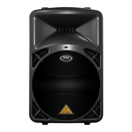 Behringer Eurolive B315D Quick Start Manual