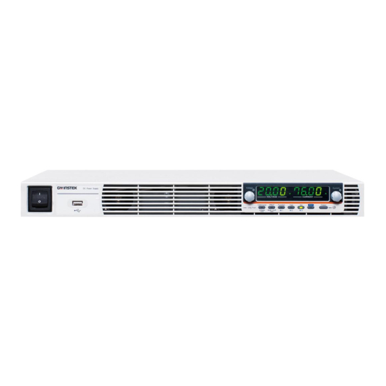 GW Instek PSU 6-200 User Manual