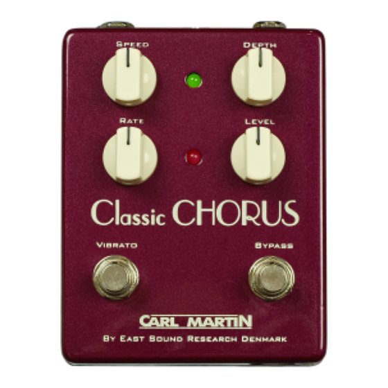 Carl Martin Classic Chorus User Manual