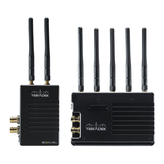 Teradek Bolt 1000 XT TX Quick Start Manual