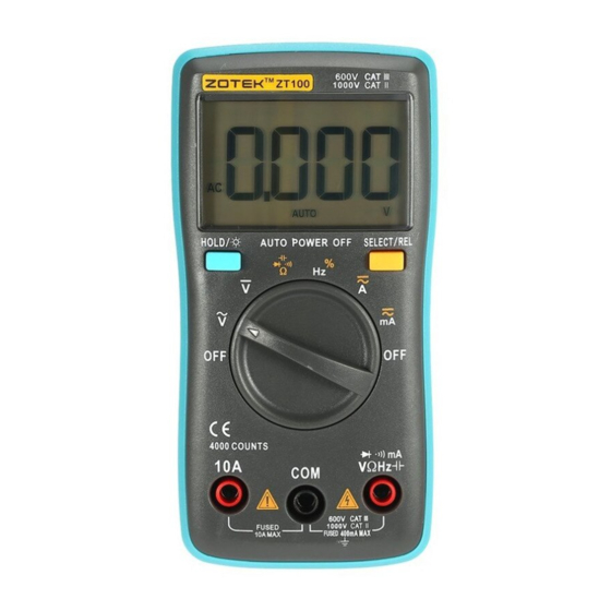 ZOTEK ZT100 User Manual