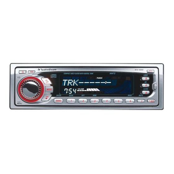 Rockford Fosgate RFX9000R Stereo Receiver Manuals