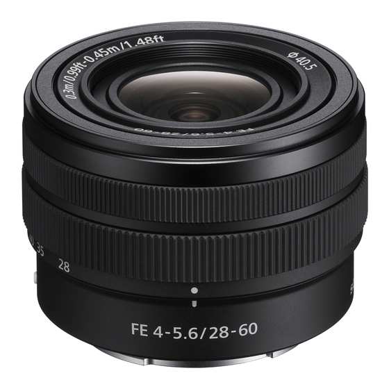 Sony SEL2860 Operating Instructions