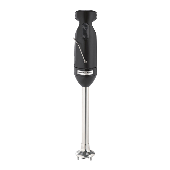 Hamilton Beach Immersion Mixer Operation Manual