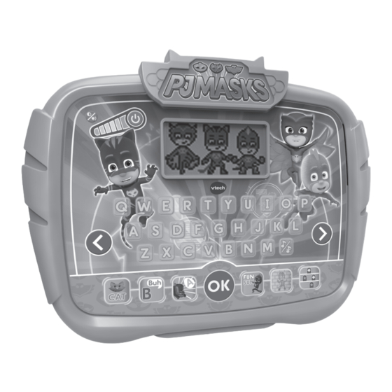 VTech PJ Masks Time to Be a Hero Learning Tablet Parents' Manual