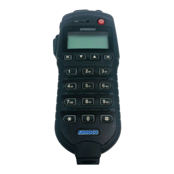 Simoco SRM9022 Operating Instructions Manual