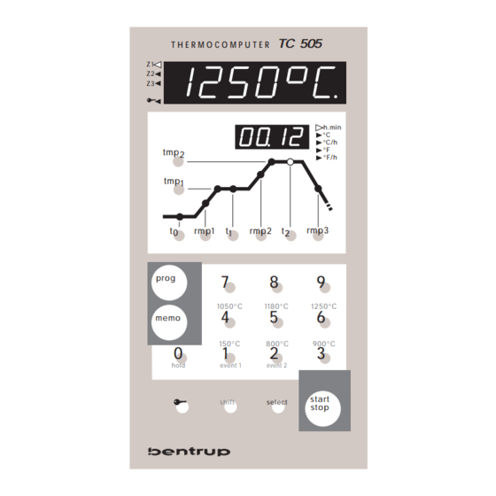 bentrup TC 505 Operating Instructions Manual