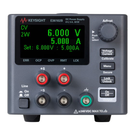 Keysight Technologies E36100B Series Operating And Service Manual