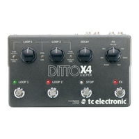 TC Electronic Ditto X4 Looper Quick Start Manual