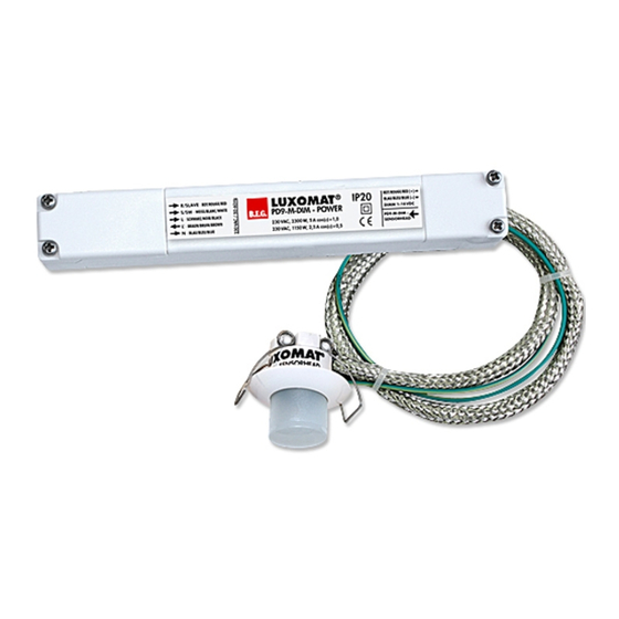 B.E.G. LUXOMAT PD9-M-DIM Installation And Operating Instruction