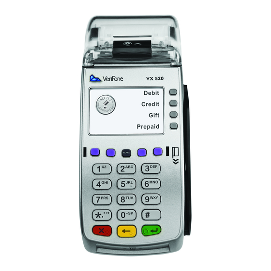 Global Payments VX 520 Quick Reference Manual