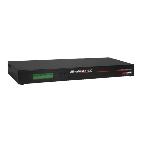 Rose electronics UltraVista SX Quick Start Manual