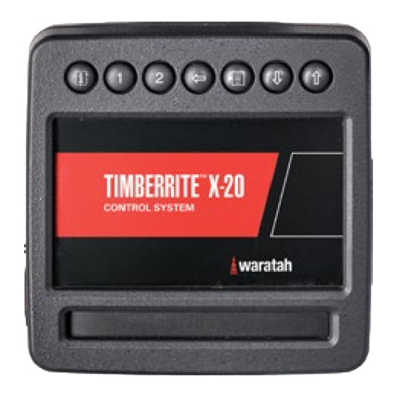 waratah TimberRite X-20 Measuring Systems Manuals