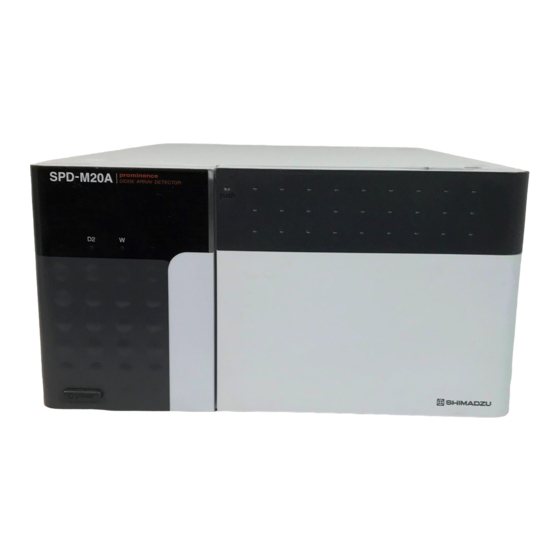 Shimadzu SPD-M20A Service Manual